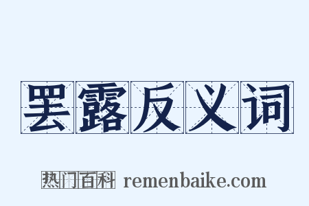 罢露反义词是什么意思的图片